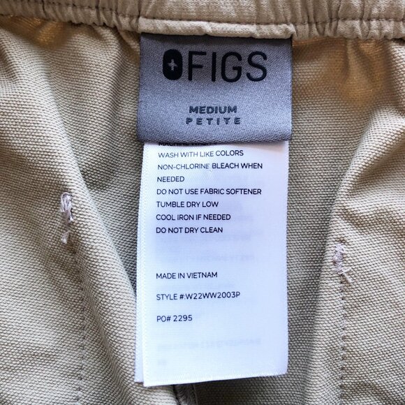 Figs Tan Skinny Pants High-Waisted Tapered - Picture 5 of 9
